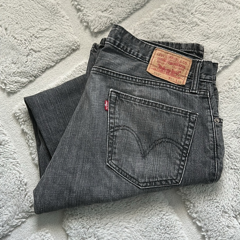 Levi's Men's Gray Slim Straight Jeans